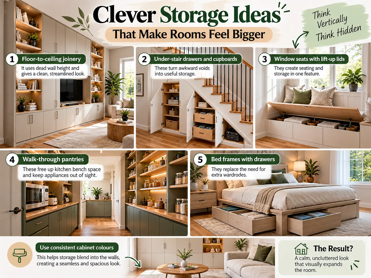 Clever Storage Ideas That Make Rooms Feel Bigger